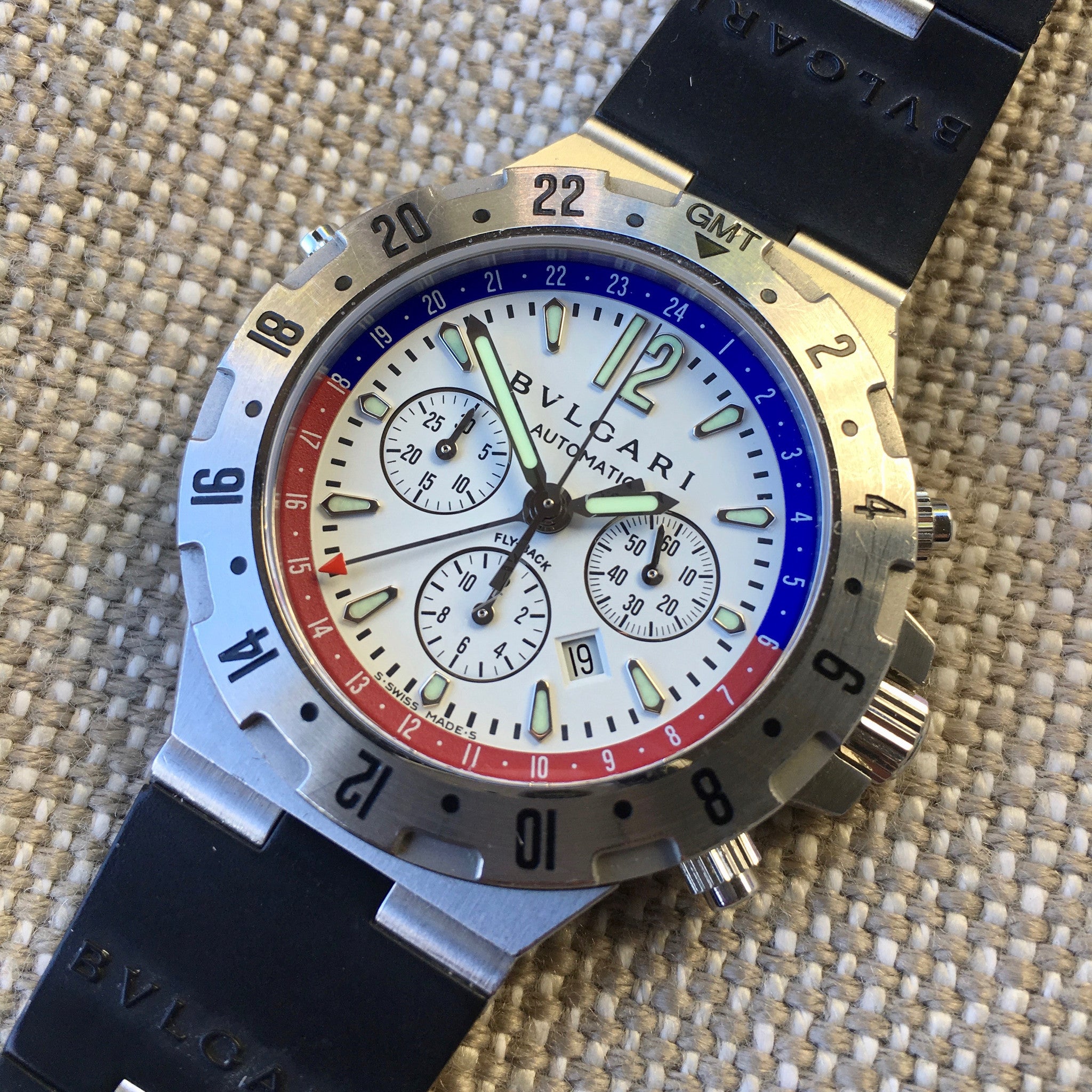 bvlgari diagono professional chrono gmt flyback