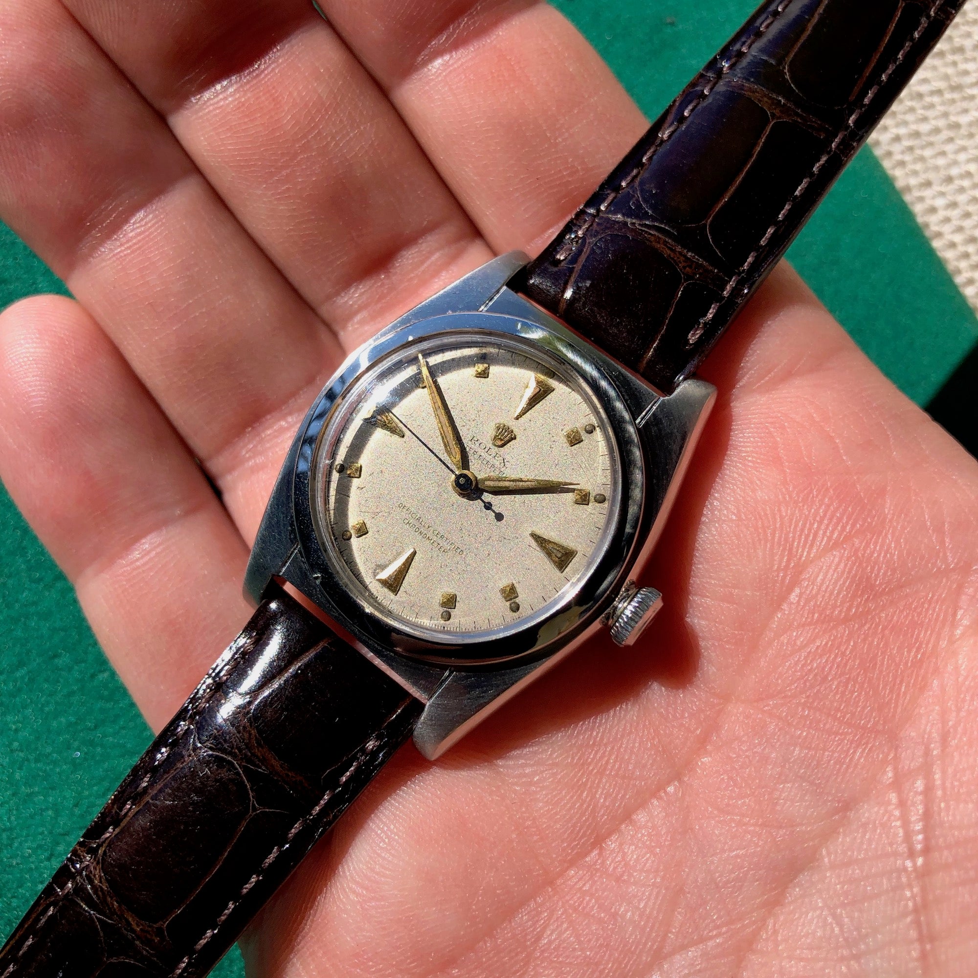 Vintage Rolex Bubbleback 2940 Stainless Steel Automatic Chronometer ...