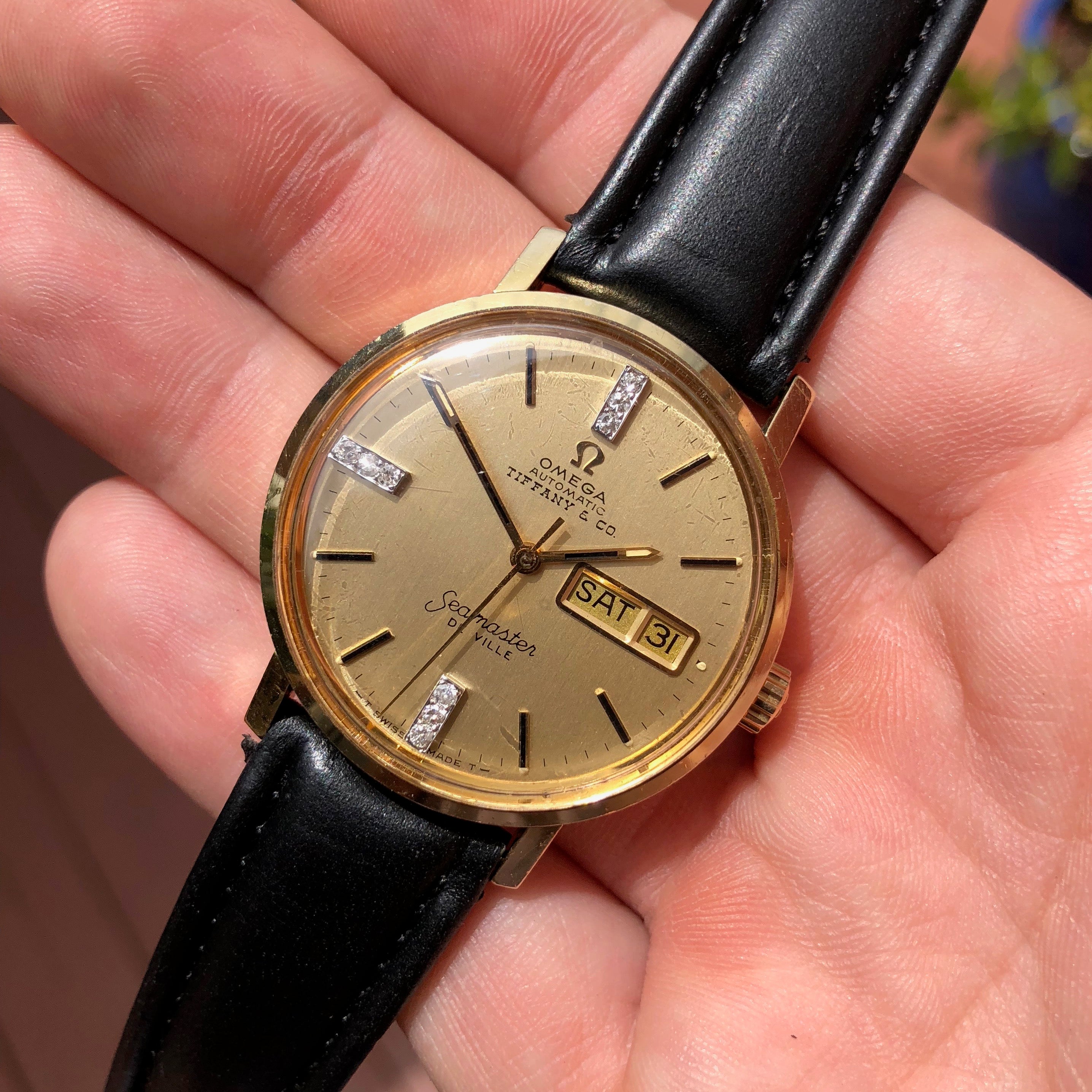 vintage-omega-seamaster-deville-day-date-tiffany-co-14k-gold-diamond