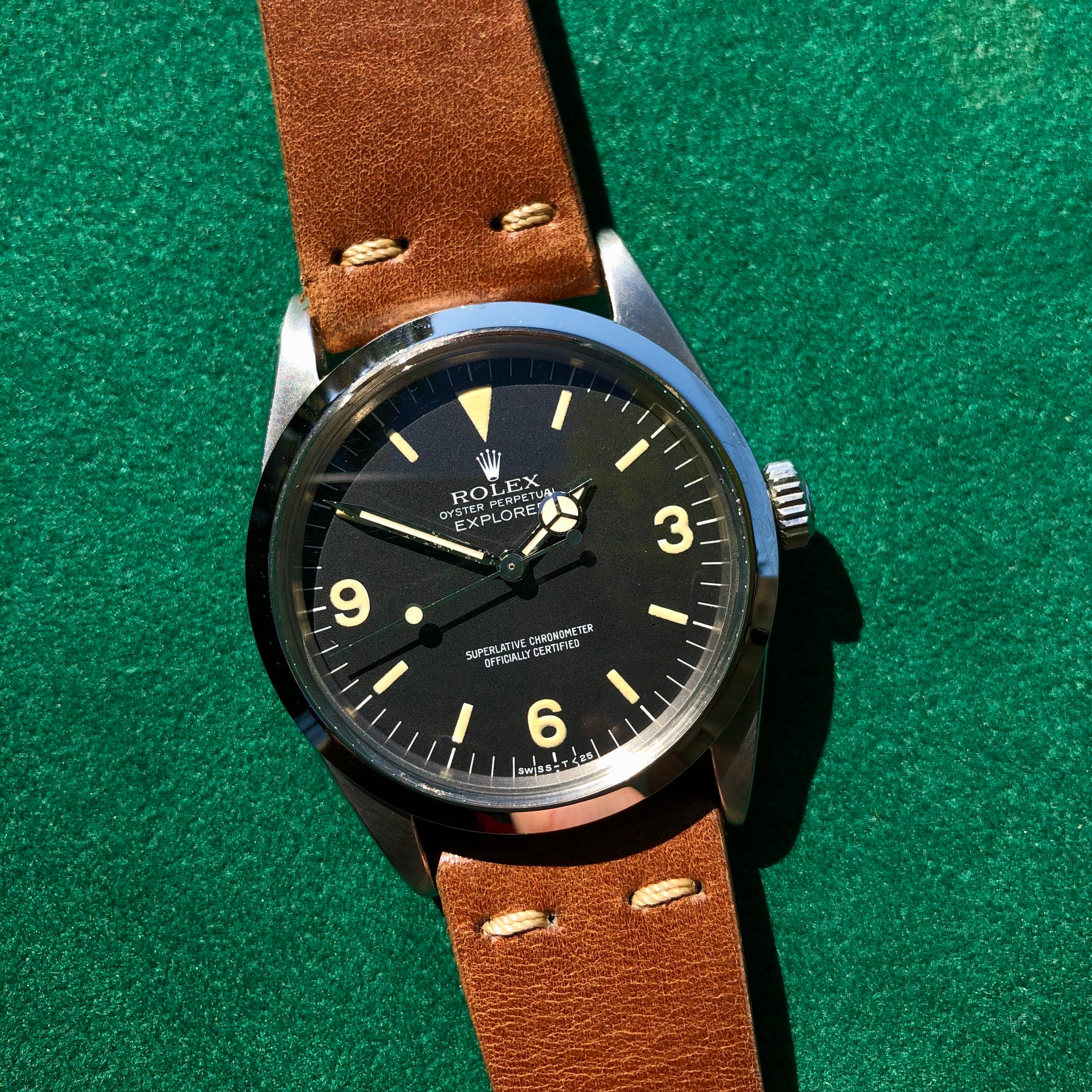 rolex explorer 1016 leather strap