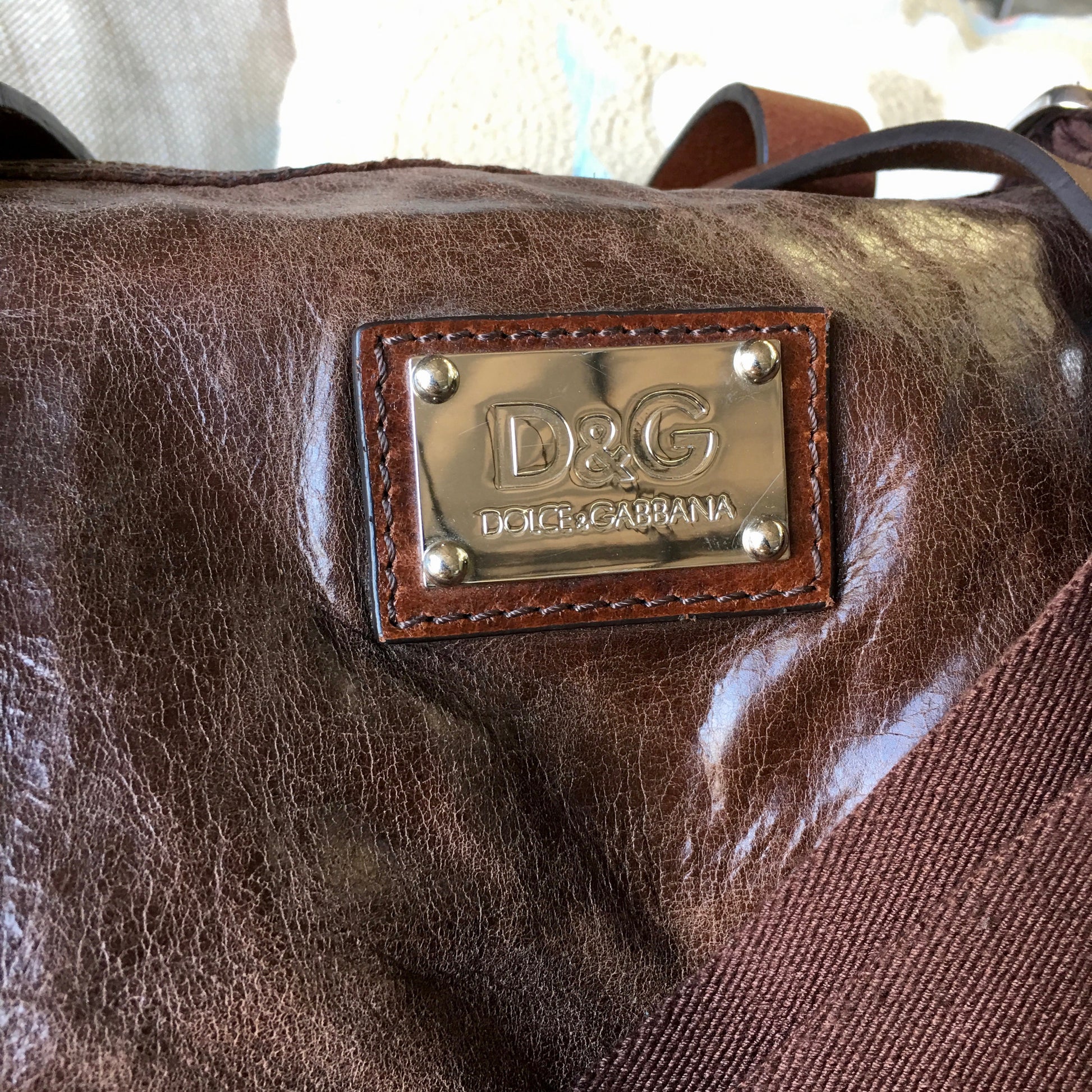 Dolce & Gabbana Brown Leather Travel Overnight Shoulder Bag | Hashtag Watch  Co.