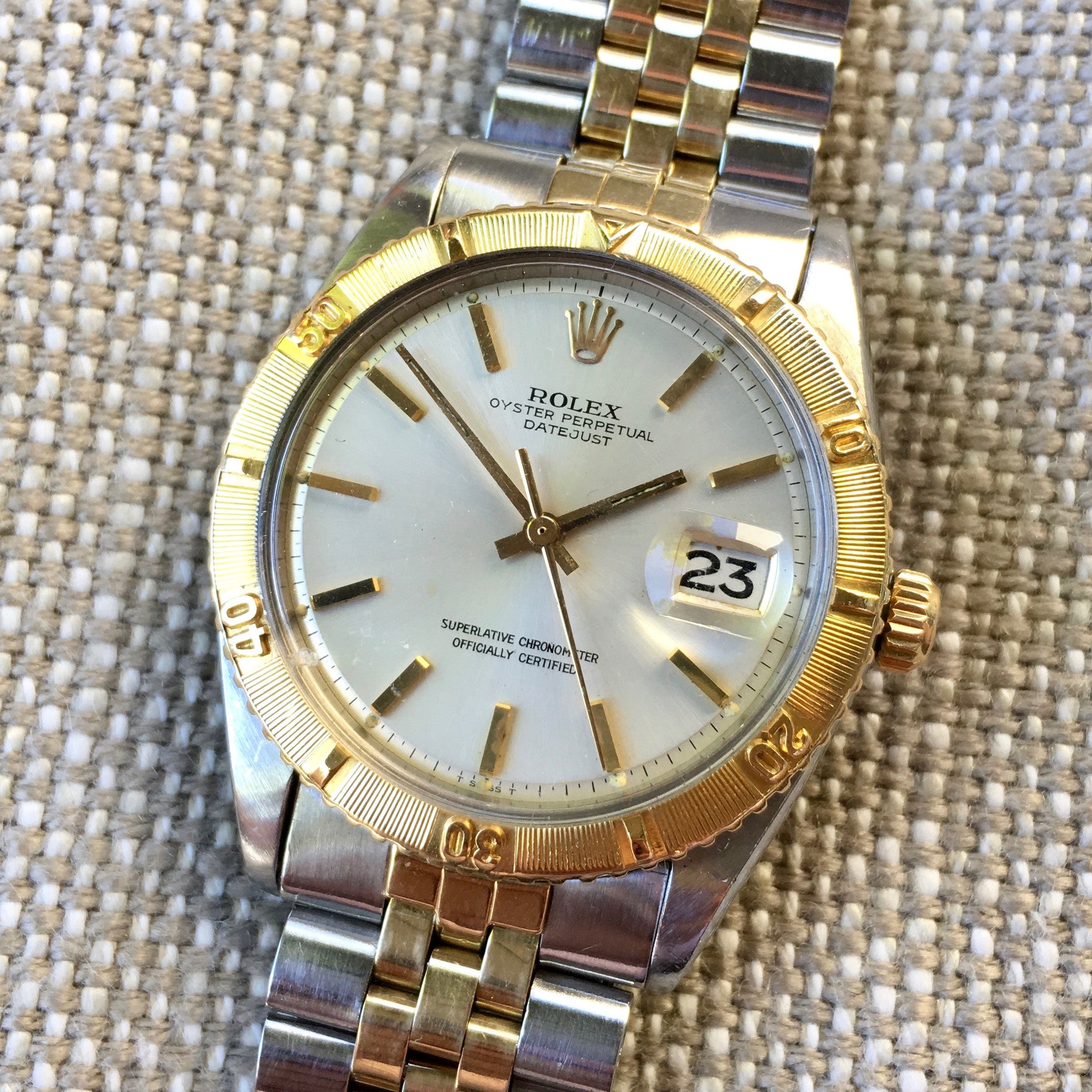 Vintage Rolex Thunderbird Datejust 1625 Two Tone 14K Steel 1968 Cal ...