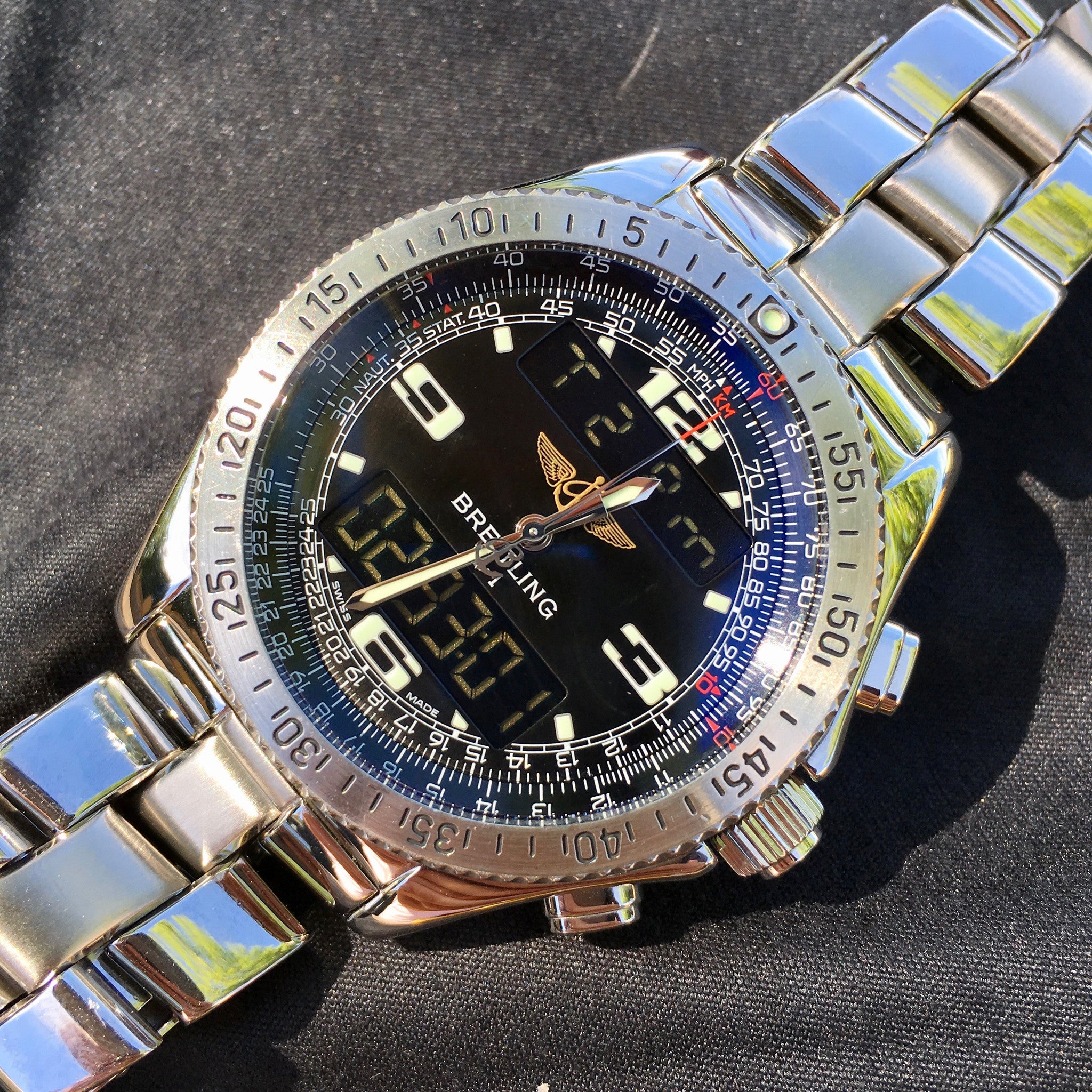 breitling digital chronograph