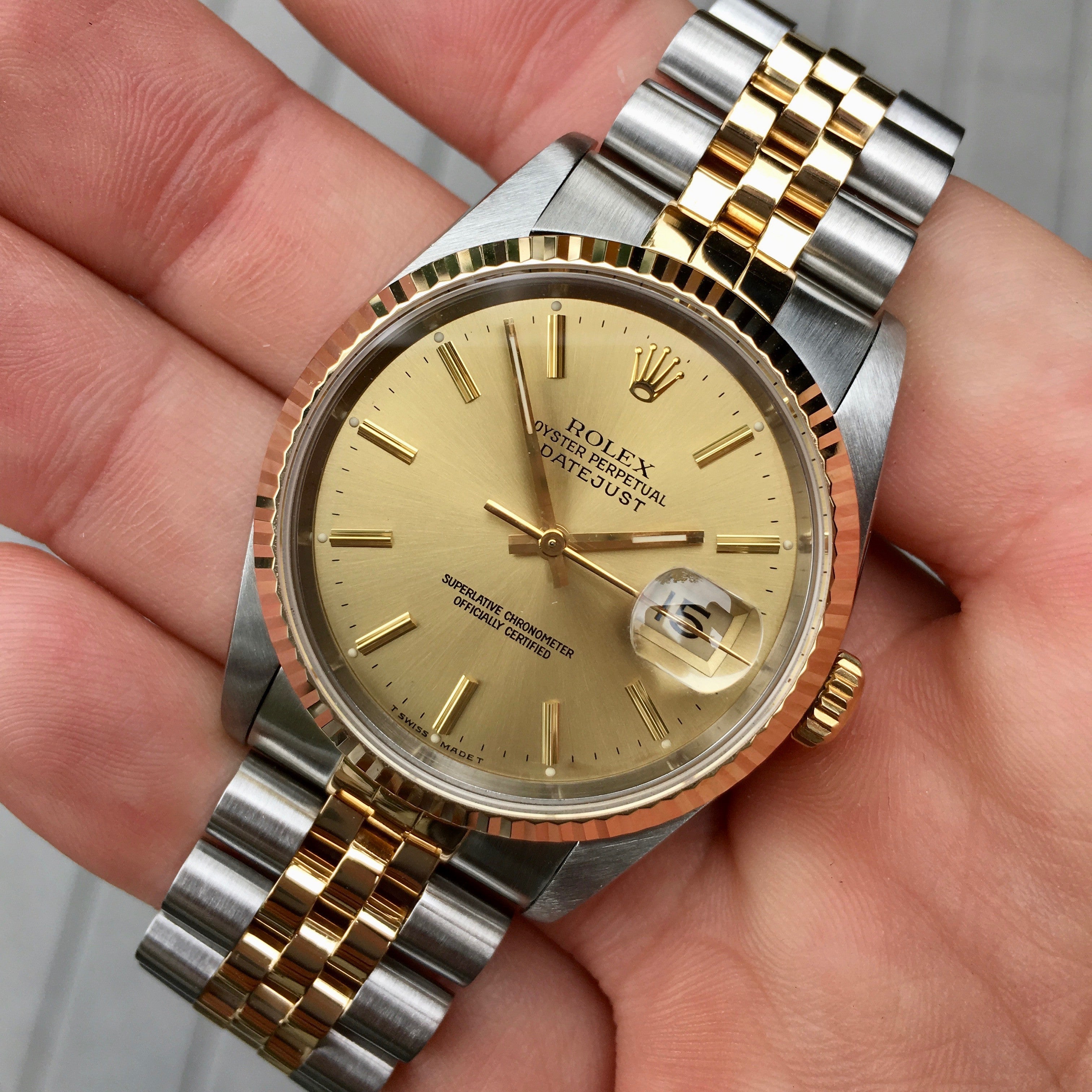 rolex 16233 champagne dial