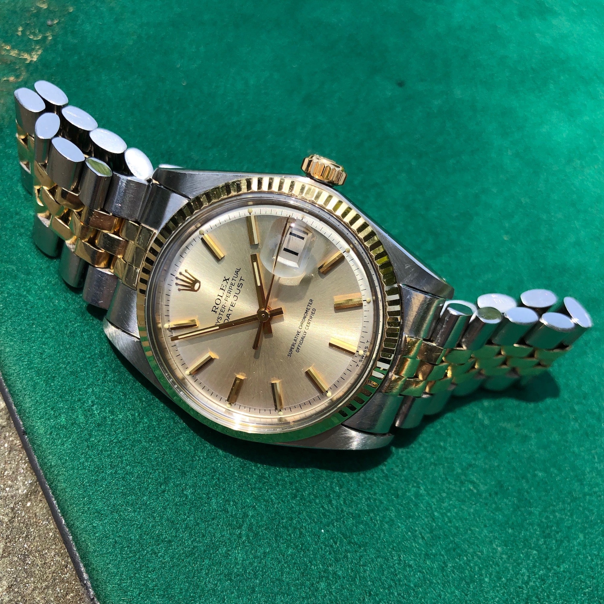 Vintage Rolex Datejust 1601 Steel Gold Two Tone Jubilee Silver Automatic Wristwatch Circa 1967 Hashtag Watch Company