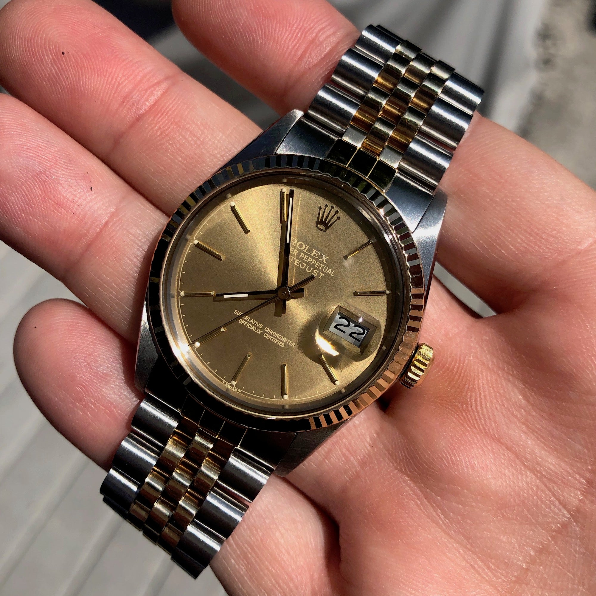 1986 rolex datejust two tone