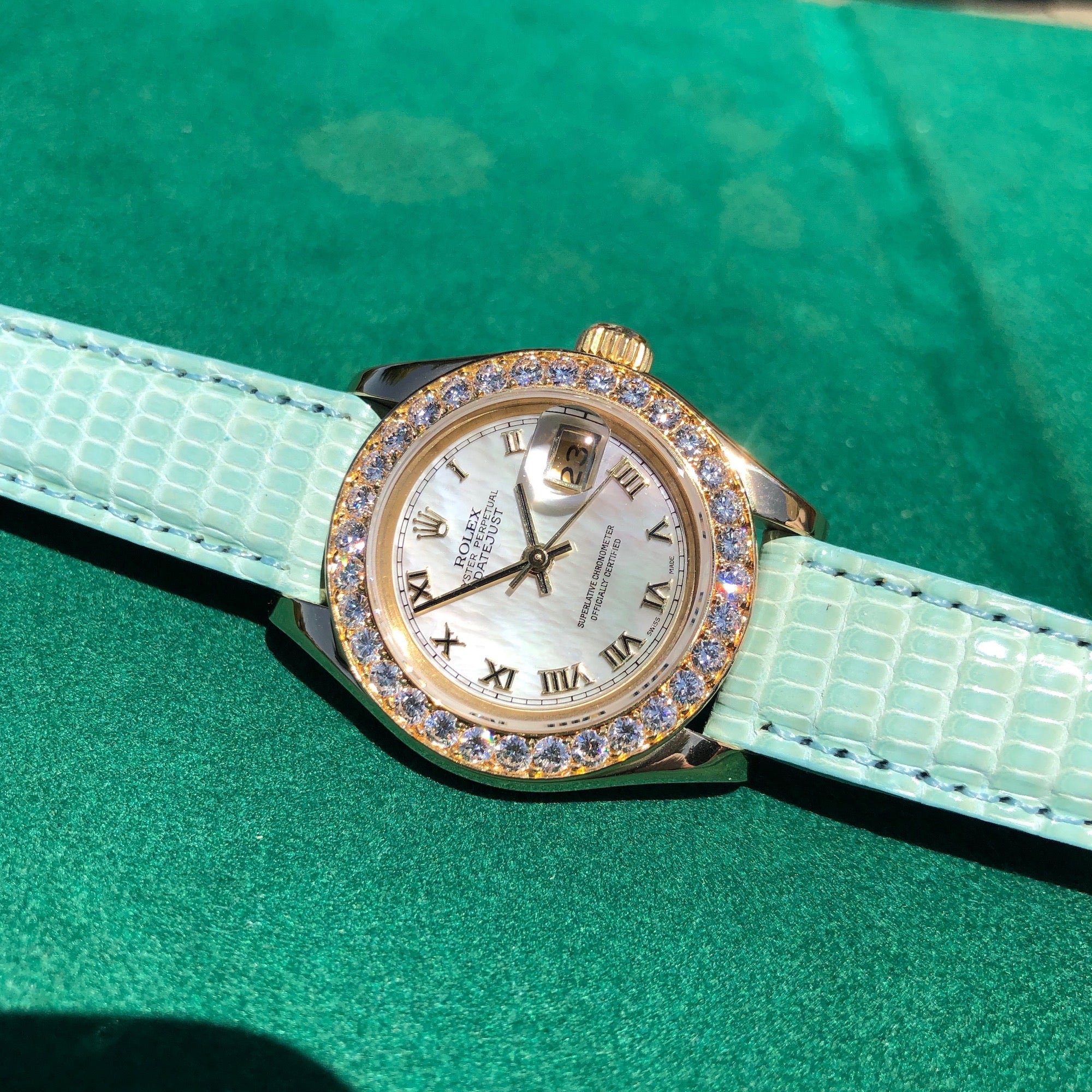 Rolex Pearlmaster Datejust Masterpiece 69298 MOP Diamond Bezel 18K Gold ...