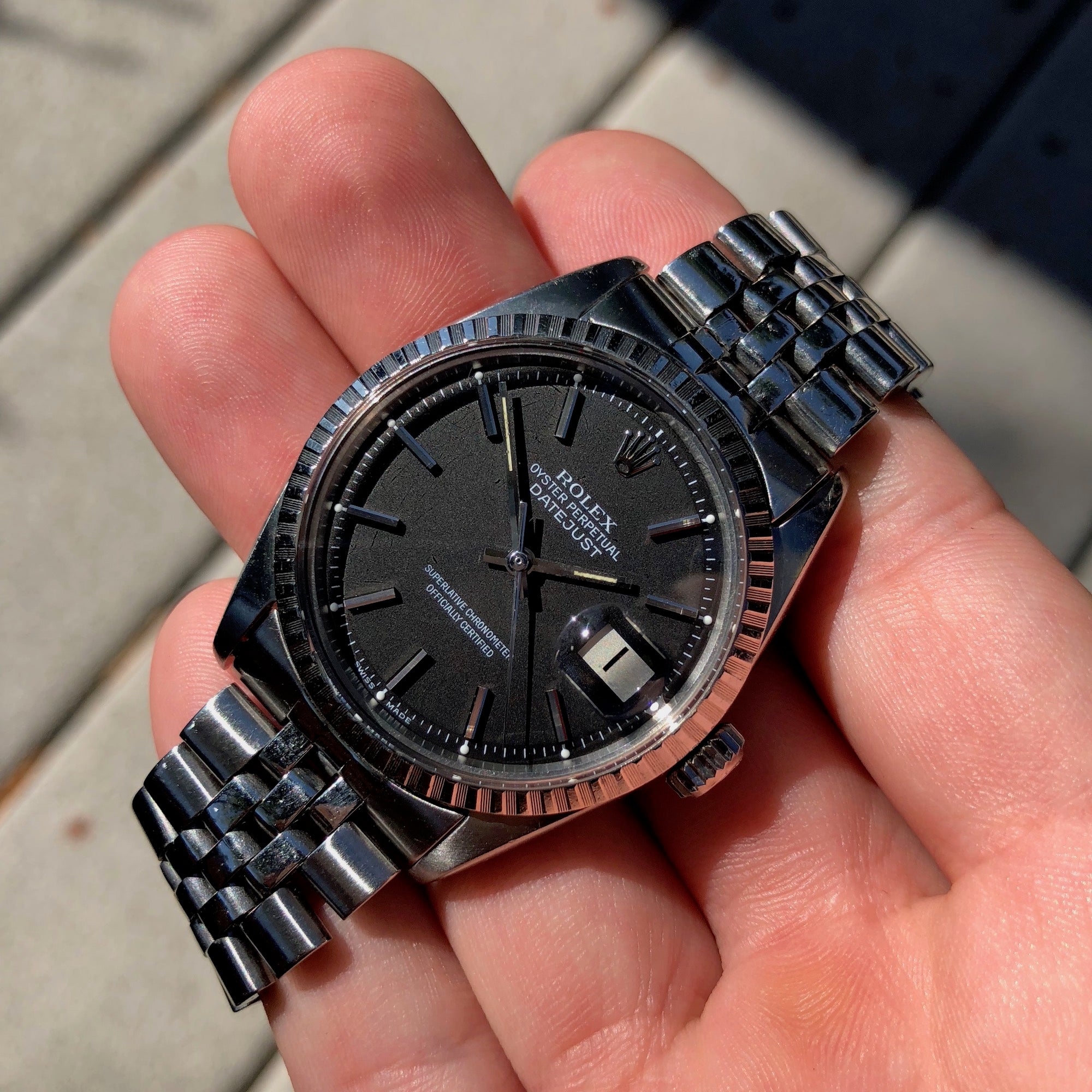 rolex datejust matte black