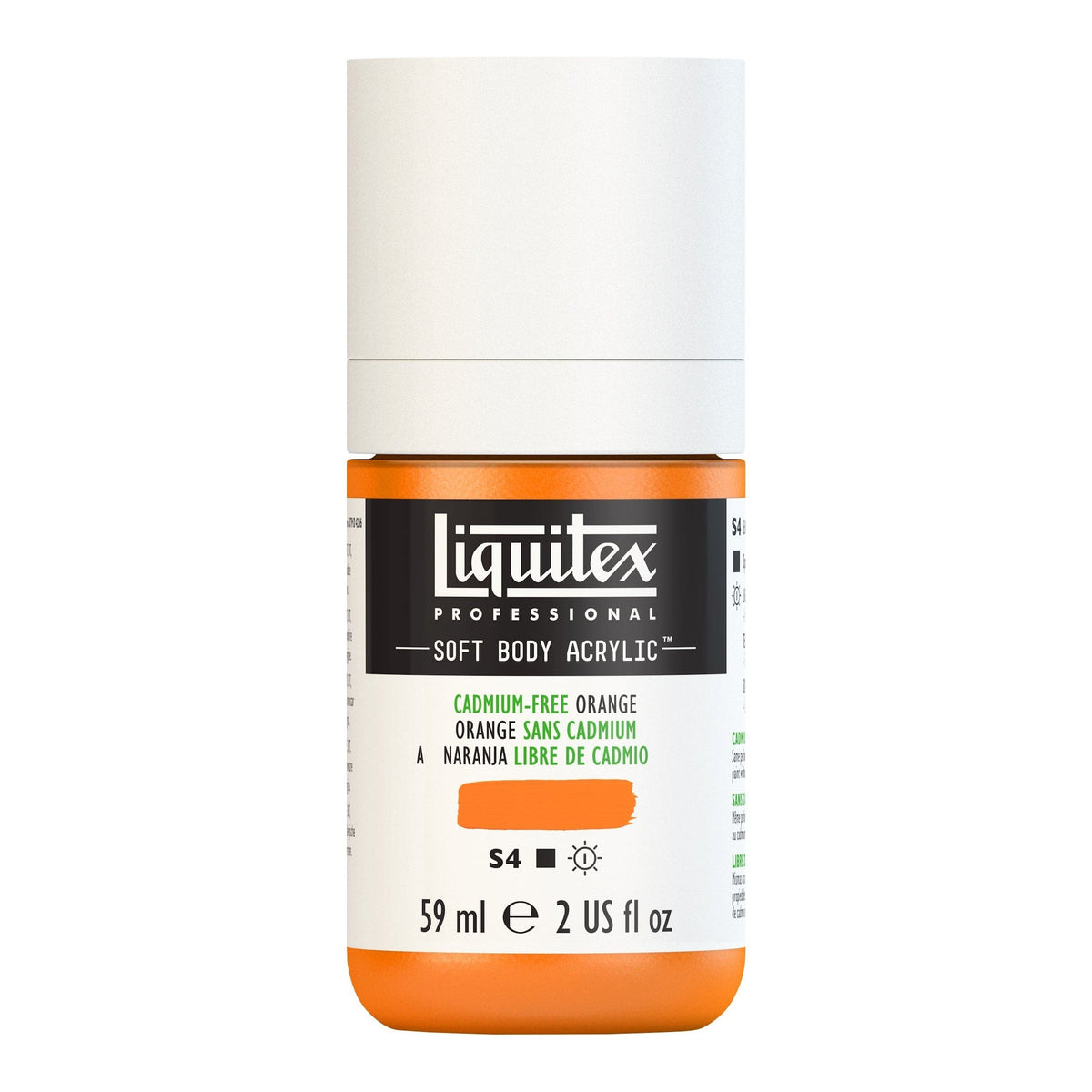 LIQUITEX PROFESSIONAL SOFT BODY ACRYLIC PAINT (2OZ/59ML) Cadmium Orange Hue  - 094376944471