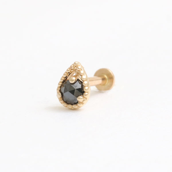 black diamond labret stud