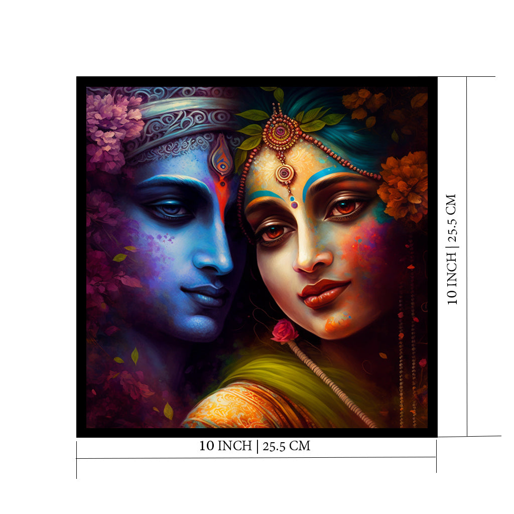 Radha Krishna Art Framed Painting | Ready to Hang - (Wooden Frame ...