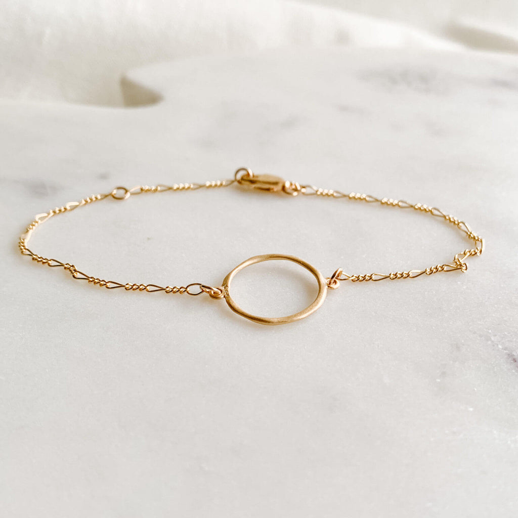 Karma circle chain bracelet