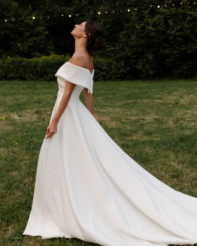 Elegant satin wedding dresses