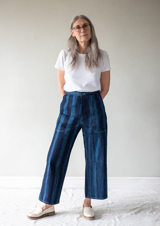 Indigo Pinstripe Sailor Pant – UQNATU