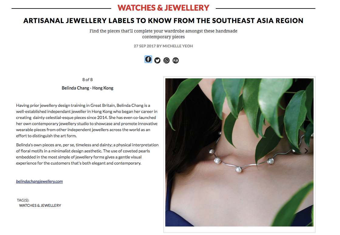 SPH magazine Belinda Chang Jewellery
