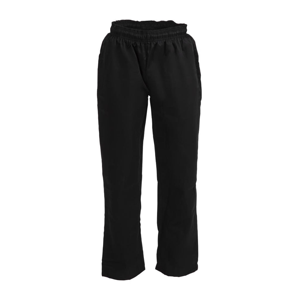 Whites Vegas Chef Trousers Polycotton Black 5XL by Whites Chefs Clothing - Lordwell Catering Equipment