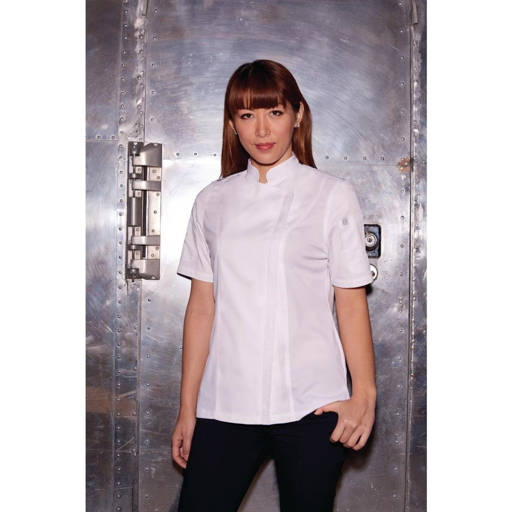 Chef Works Womens Springfield Zip Chefs Jacket White XS by Chef Works Urban - Lordwell Catering Equipment