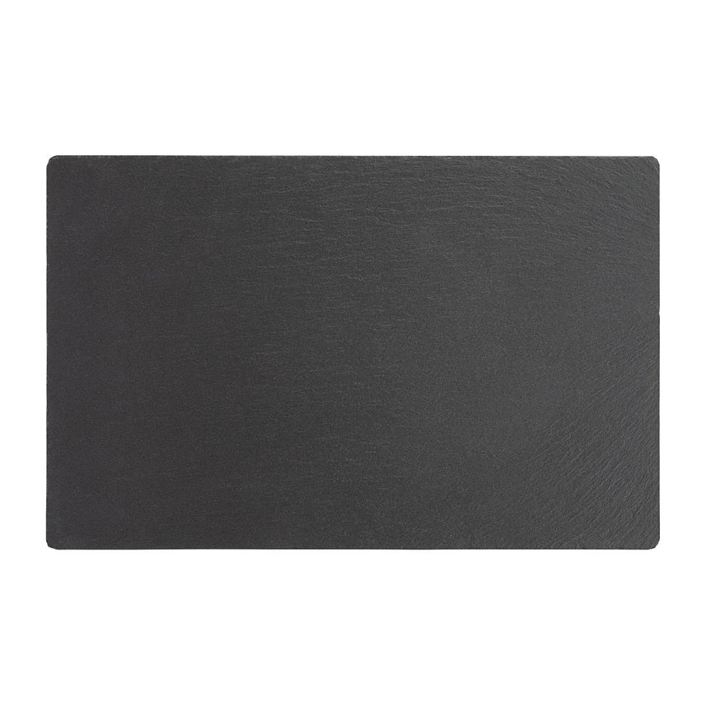Olympia Smooth Edged Slate Platters 280 x 180mm (Pack of 2) by Olympia - Lordwell Catering Equipment