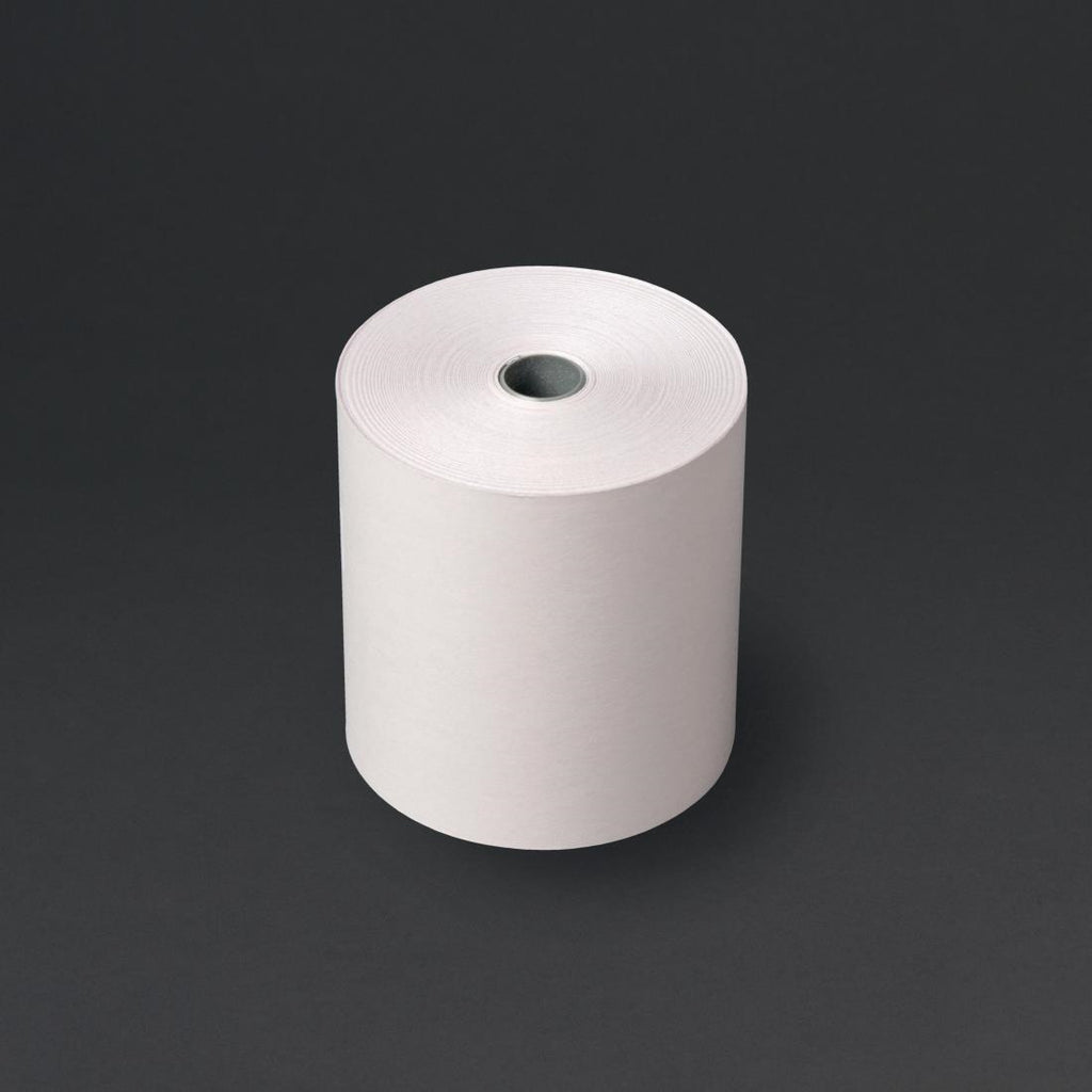 Olympia Non-Thermal 2ply White and Pink Till Roll 76 x 71mm (Pack of 20) by Fiesta - Lordwell Catering Equipment