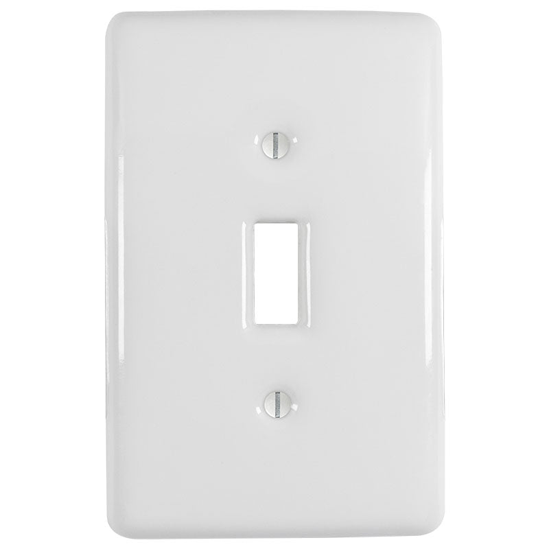 The Metro white ceramic decorative wallplate