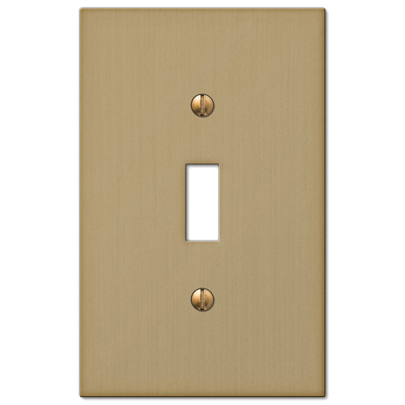 The Elan brushed bronze metal decorative wallplate