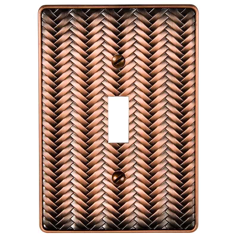 The Weave antique copper metal decorative wallplate