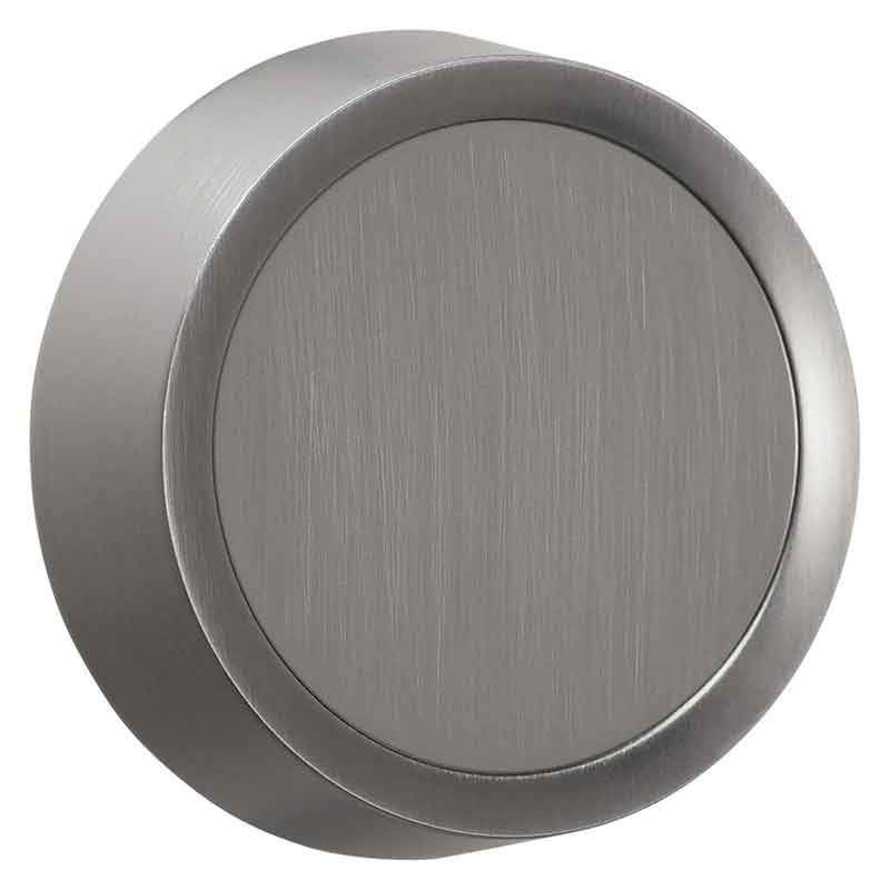 A photo of an Amerelle metal dimmer knob in the antique nickel finish option