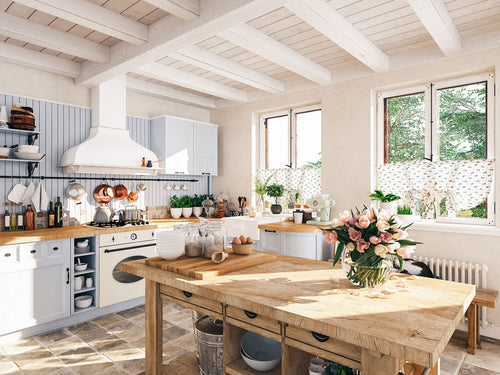 Professionally designed kitchen with a Cottage decor style