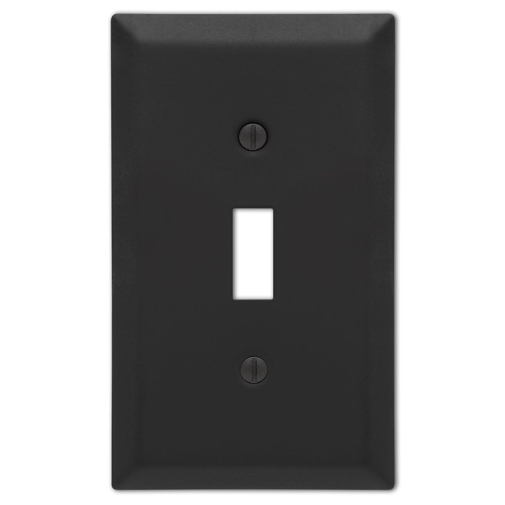 The Century matte black metal decorative wallplate