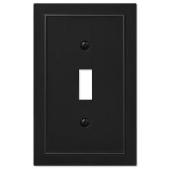 The black version of the Bethany collection of Amerelle decorative metal wallplates