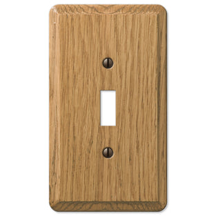 The light oak version of the Carson collection of Amerelle decorative wood wallplates