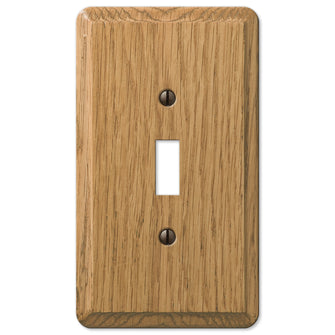 The light oak version of the Contemporary collection of Amerelle decorative wood wallplates