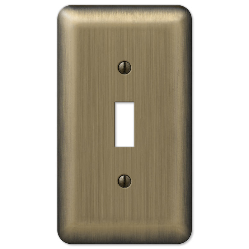 The Devon Brushed Brass decorative metal wallplate from Amerelle
