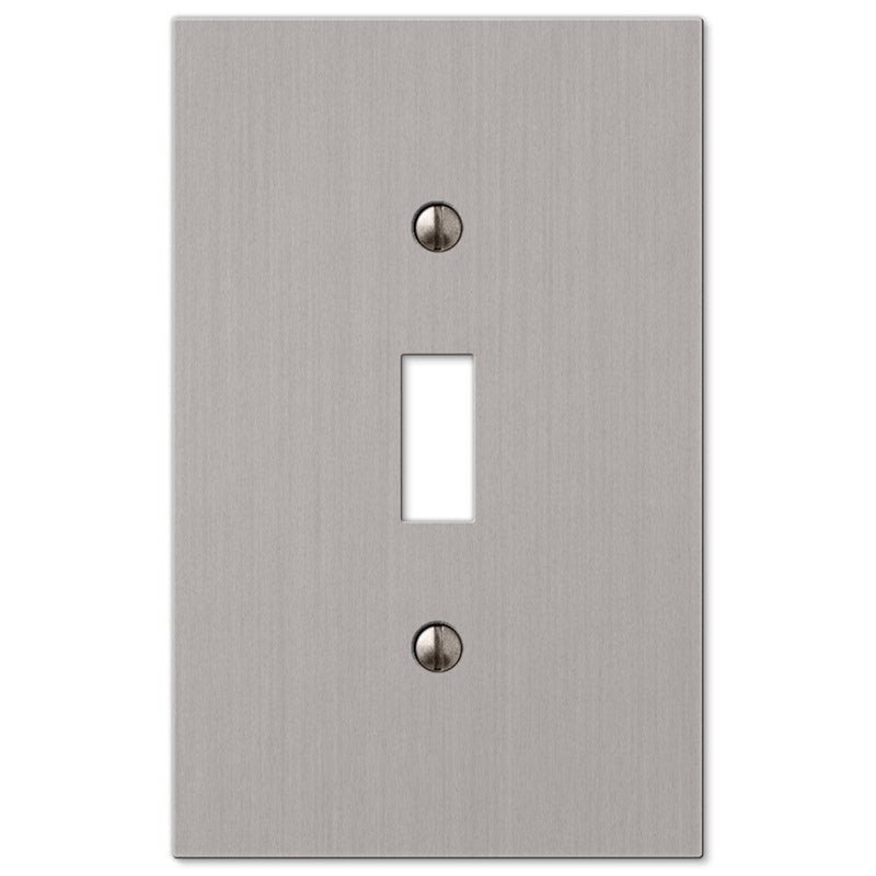 The Elan Brushed Nickel decorative metal wallplate from Amerelle