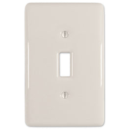 The Metro collection of Amerelle decorative ceramic wallplates in the biscuit or ivory color