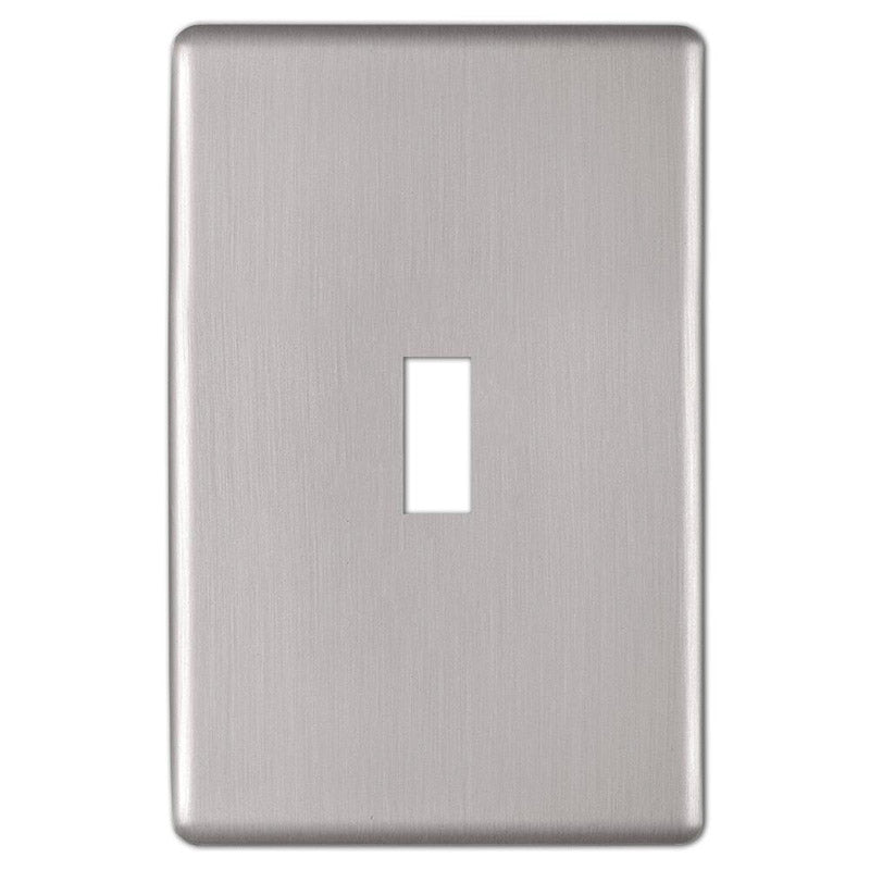 The Siena Screwless Brushed Nickel decorative metal wallplate from Amerelle