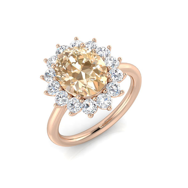 1.70 Ct Round Cut Diamond Cluster Engagement Wedding Ring 14k Yellow Gold  Finish | eBay