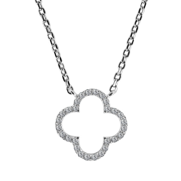 Four Leaf Clover Coin Pendant Necklace (Rose Gold)