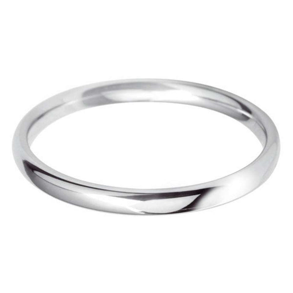 Clogau 18ct White Gold 2mm Windsor Wedding Ring 18WED2DW