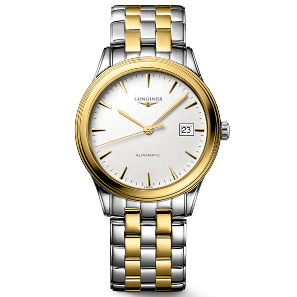 Longines Flagship 26mm White Dial Gold PVD Steel Automatic Ladies Watc