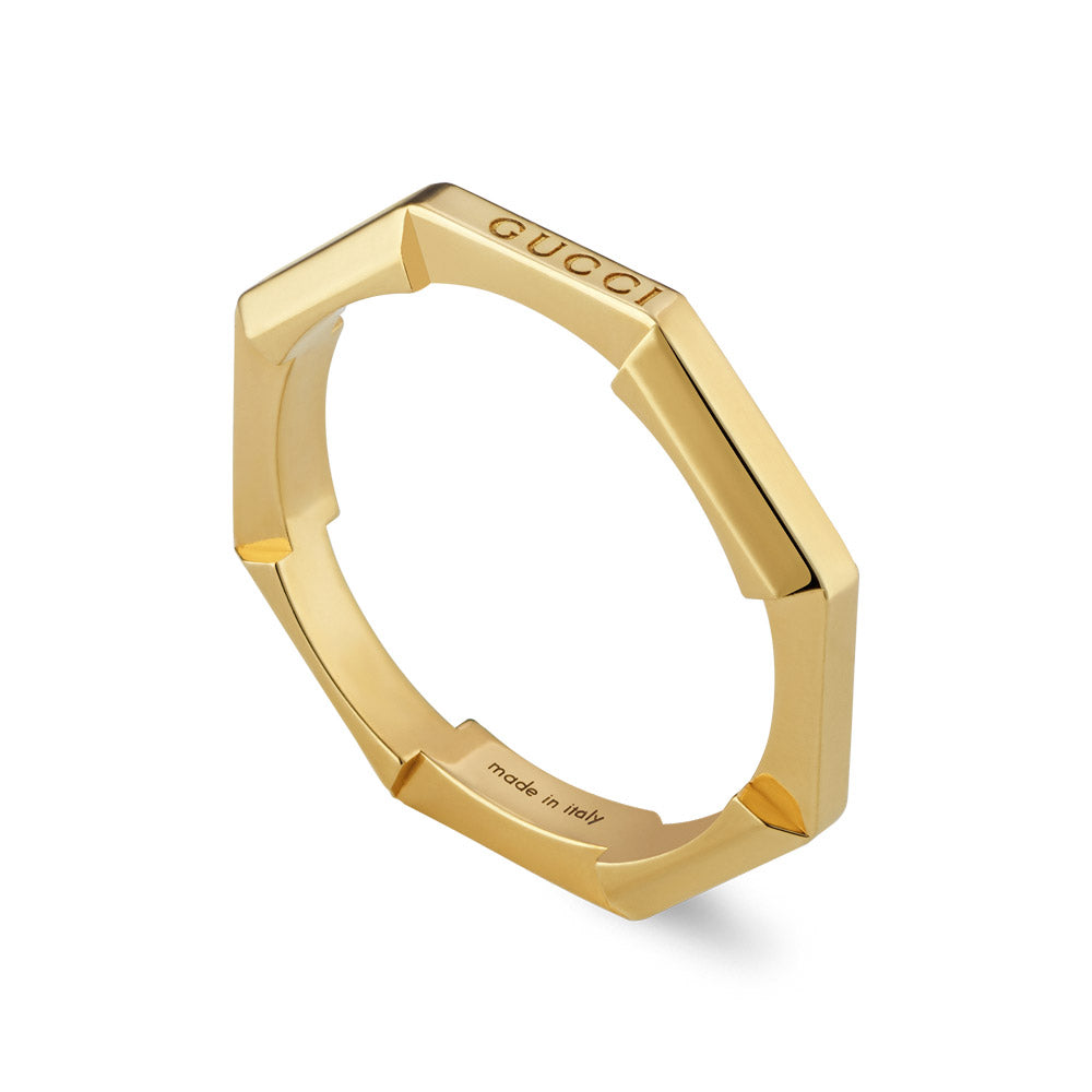 Gucci 18ct Yellow Gold Link To Love Ring YBC662194001