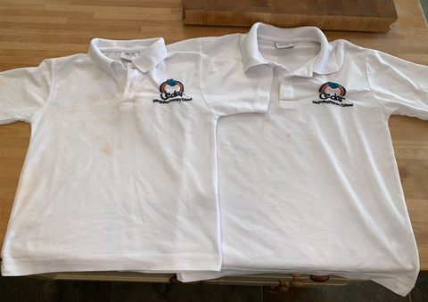 White school polo shirts