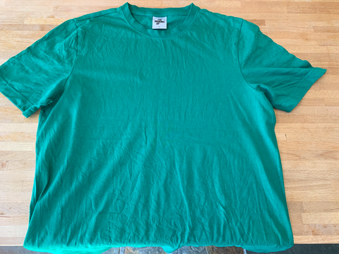 Emerald green pure cotton classic fit sustainable t-shirt