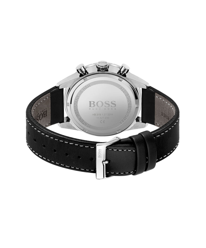 Mens Hugo Boss Pilot Edition Chrono Watch 1513853 Stainless Steel Black