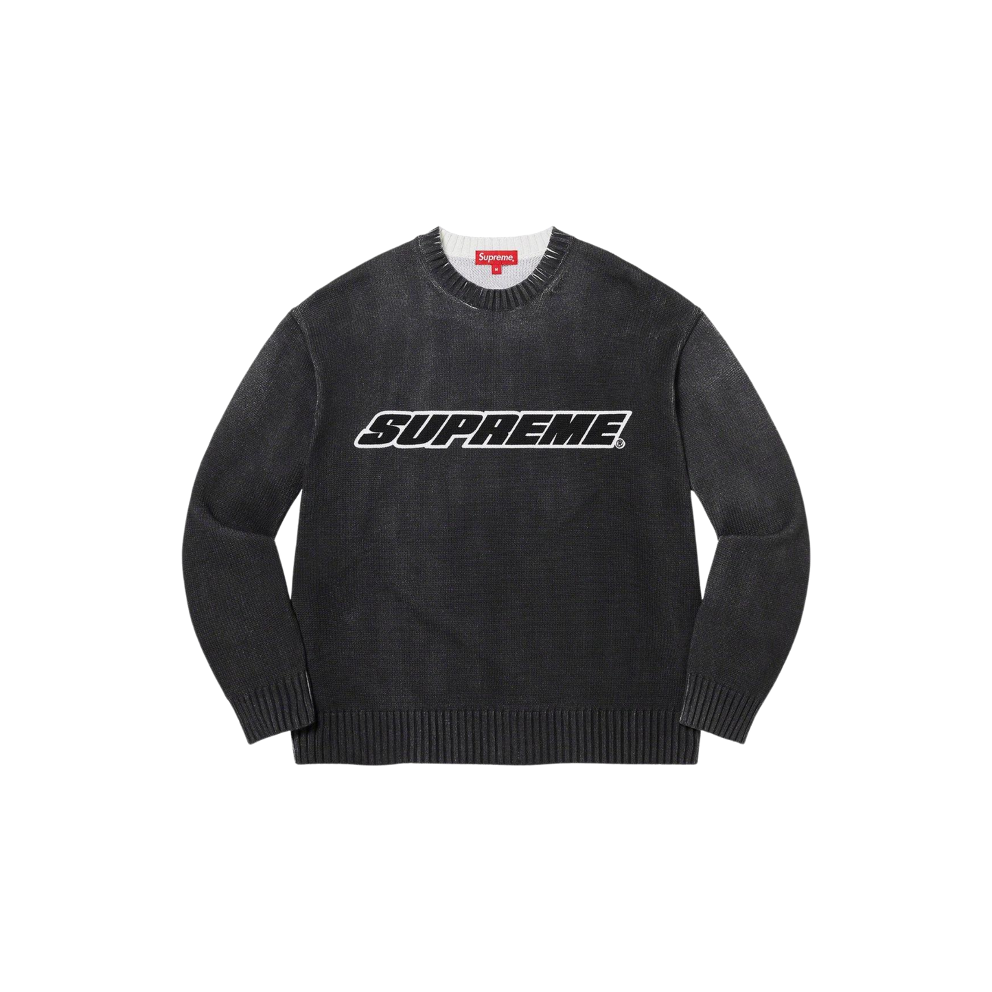 Printed Washed Sweater Black | Supreme | Hype Temple