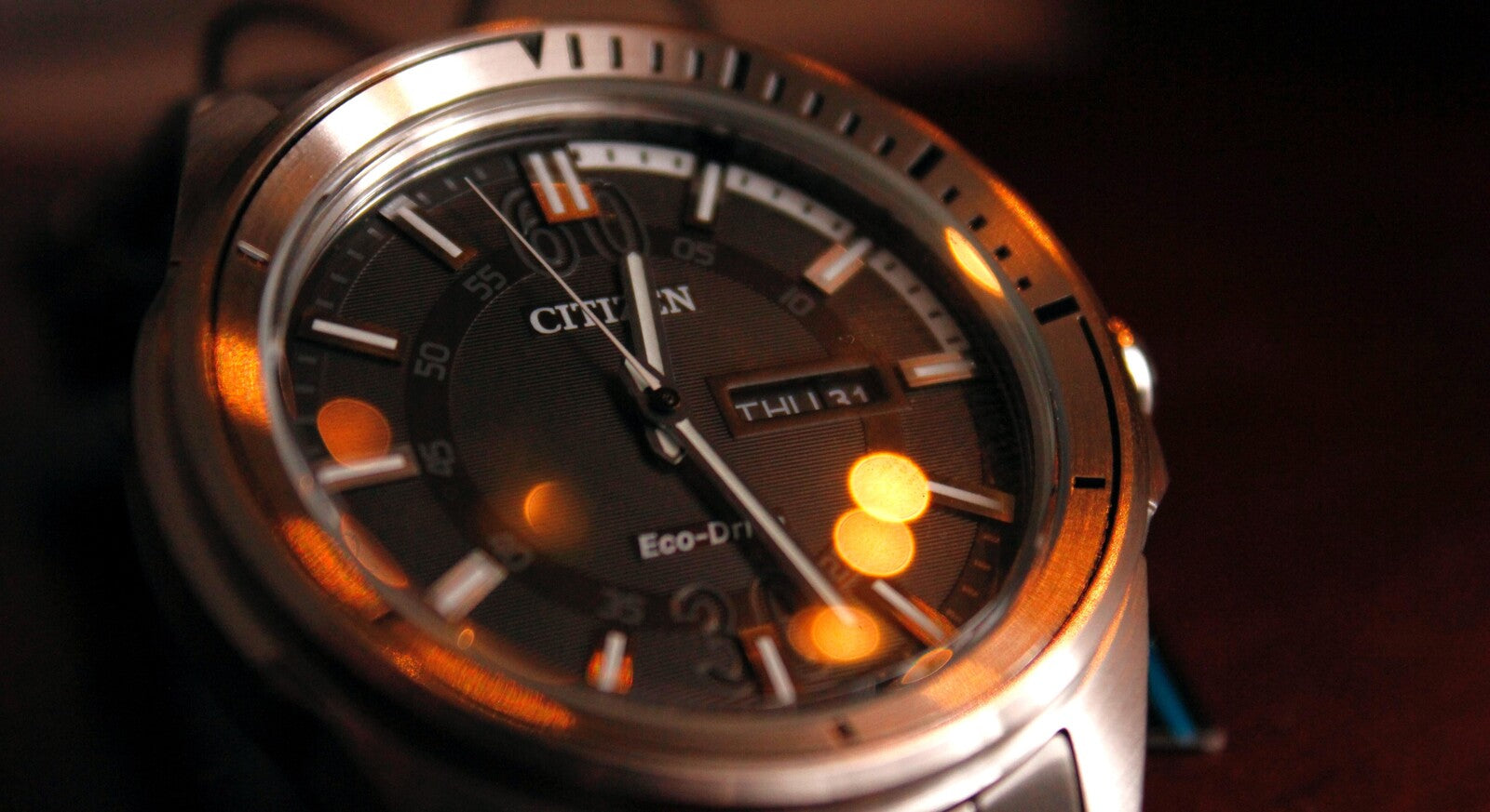 grey and silver citizen eco drive affordable watch