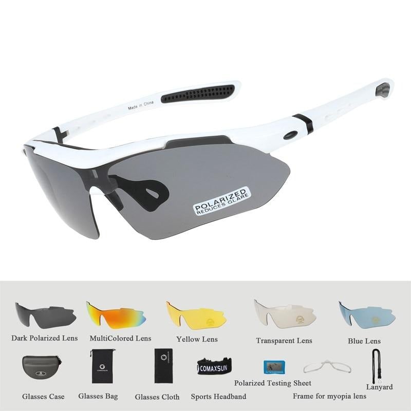 white frame cycling glasses