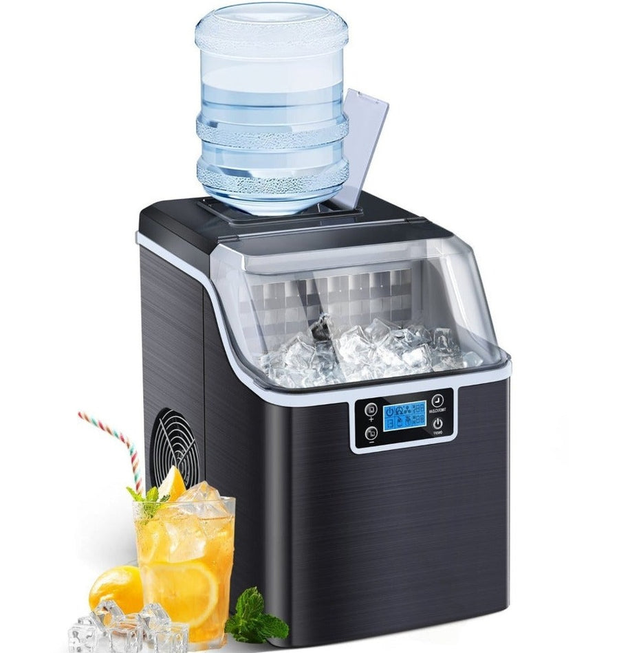 Ice Makers Countertop, 40Lbs/24H, 24pcs Ice Cubes Ready in 13 Mins, FREE  VILLAGE Portable Ice Machine with Self-Cleaning, Timer, Quiet & Easy to  Use