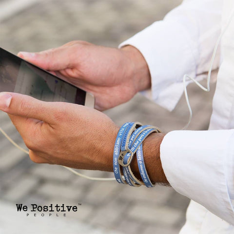 we positive leather bracelet