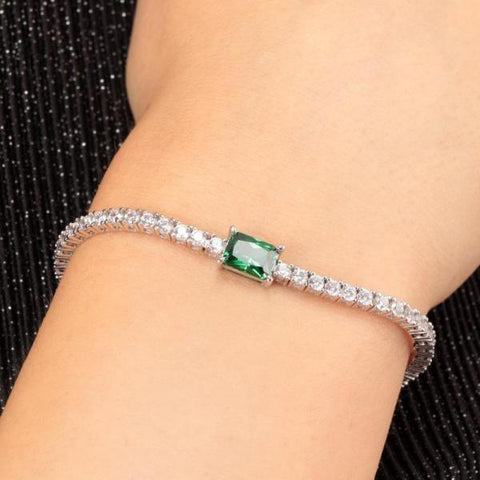 braccialetto tennis di smeraldi